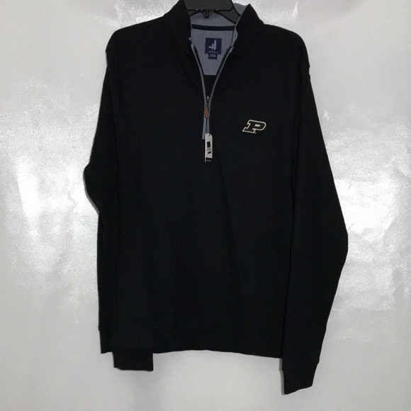 Johnnie-O New Black Quarter-Zip Sweater Sully Style Embroidered - Picture 1 of 10